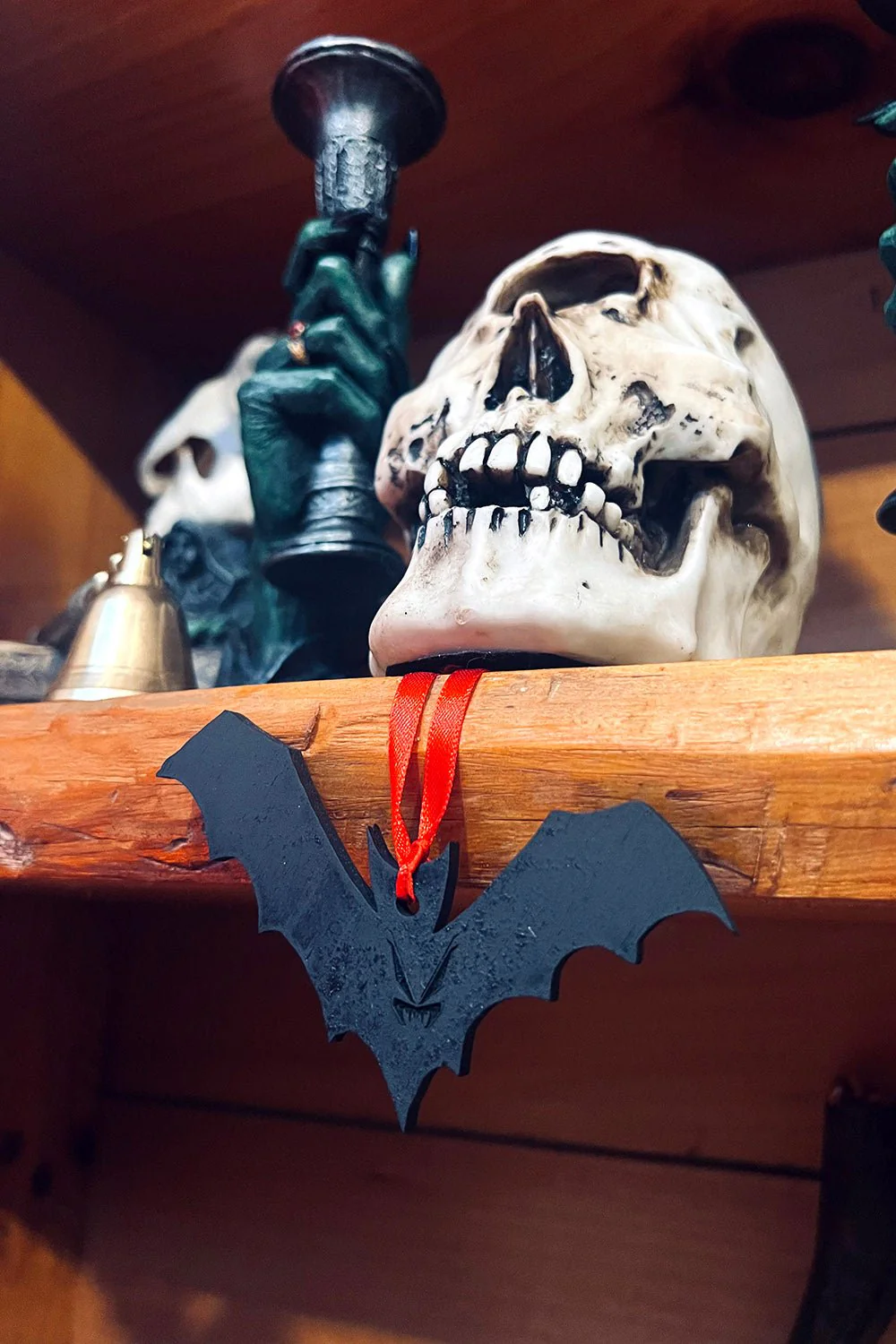 Handmade Wooden Bat Ornament Set of 2 [Limited Edition] - Image 2