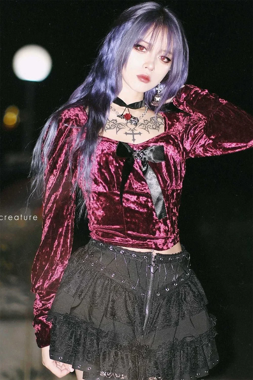 Harajuku Heart Ruffle Mini Skirt - Image 11