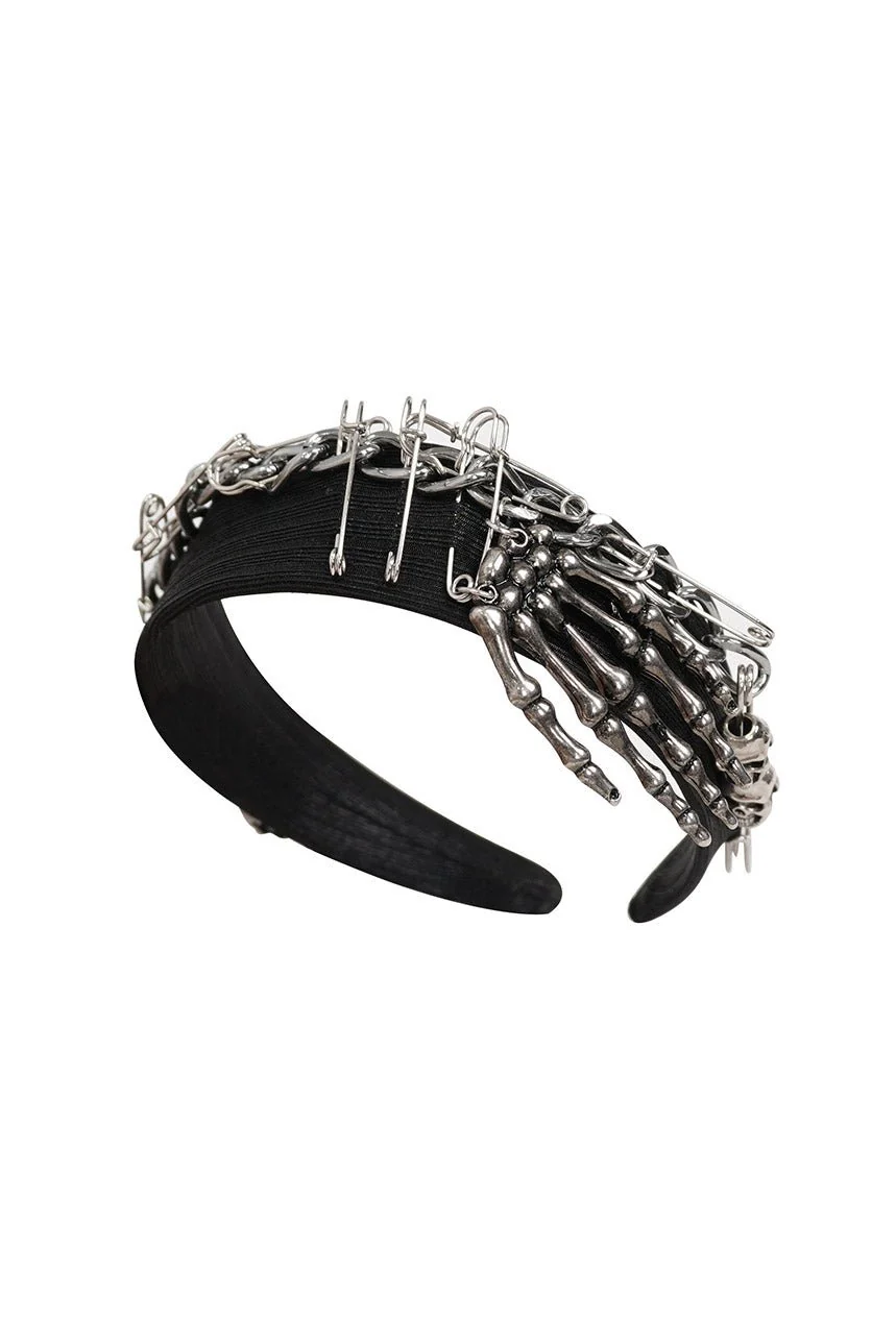 Hardcore Silver Bones Headband - Image 2