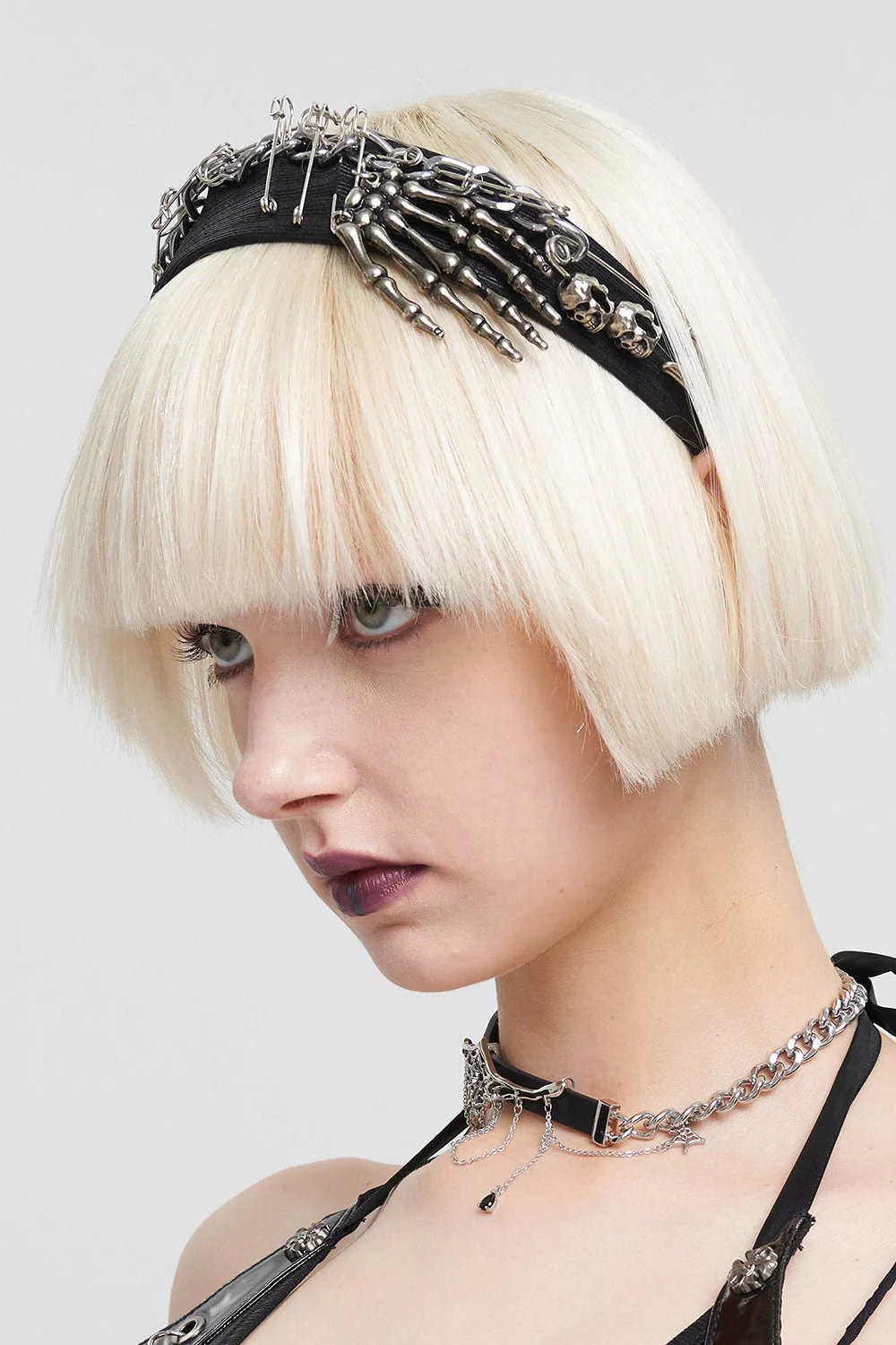 Hardcore Silver Bones Headband - Image 4
