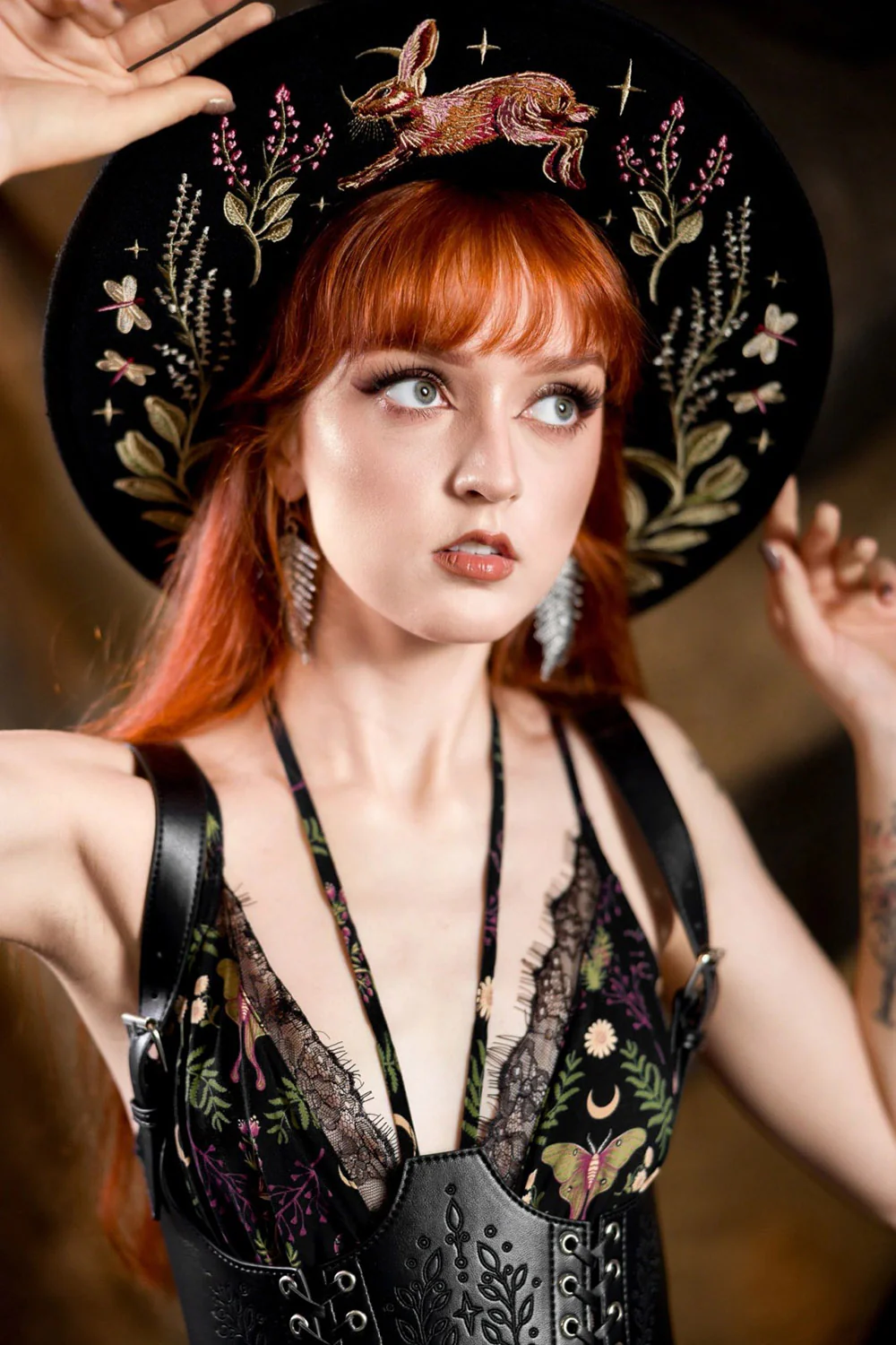 Hare Moon Wide Brim Hat - Image 3