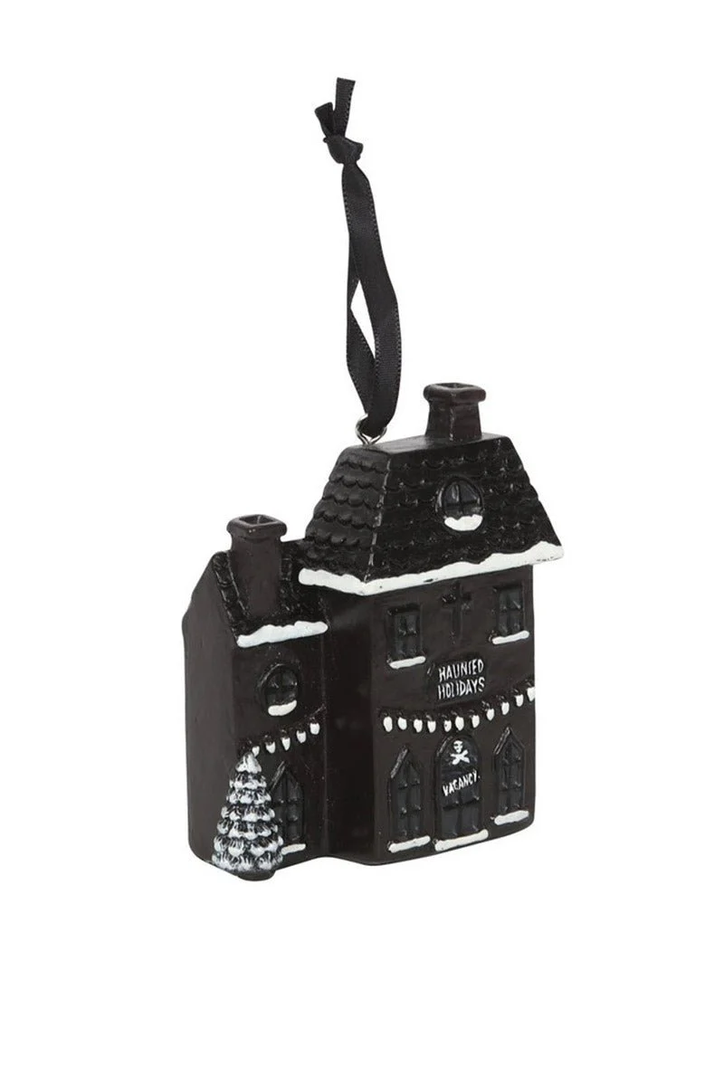 Haunted Holiday House Gothic Christmas Ornament - Image 3