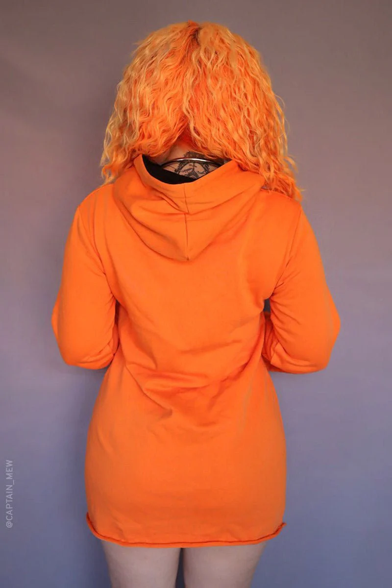 Haunted Hollows Oversized Hoodie Dress [ORANGE] - Image 6