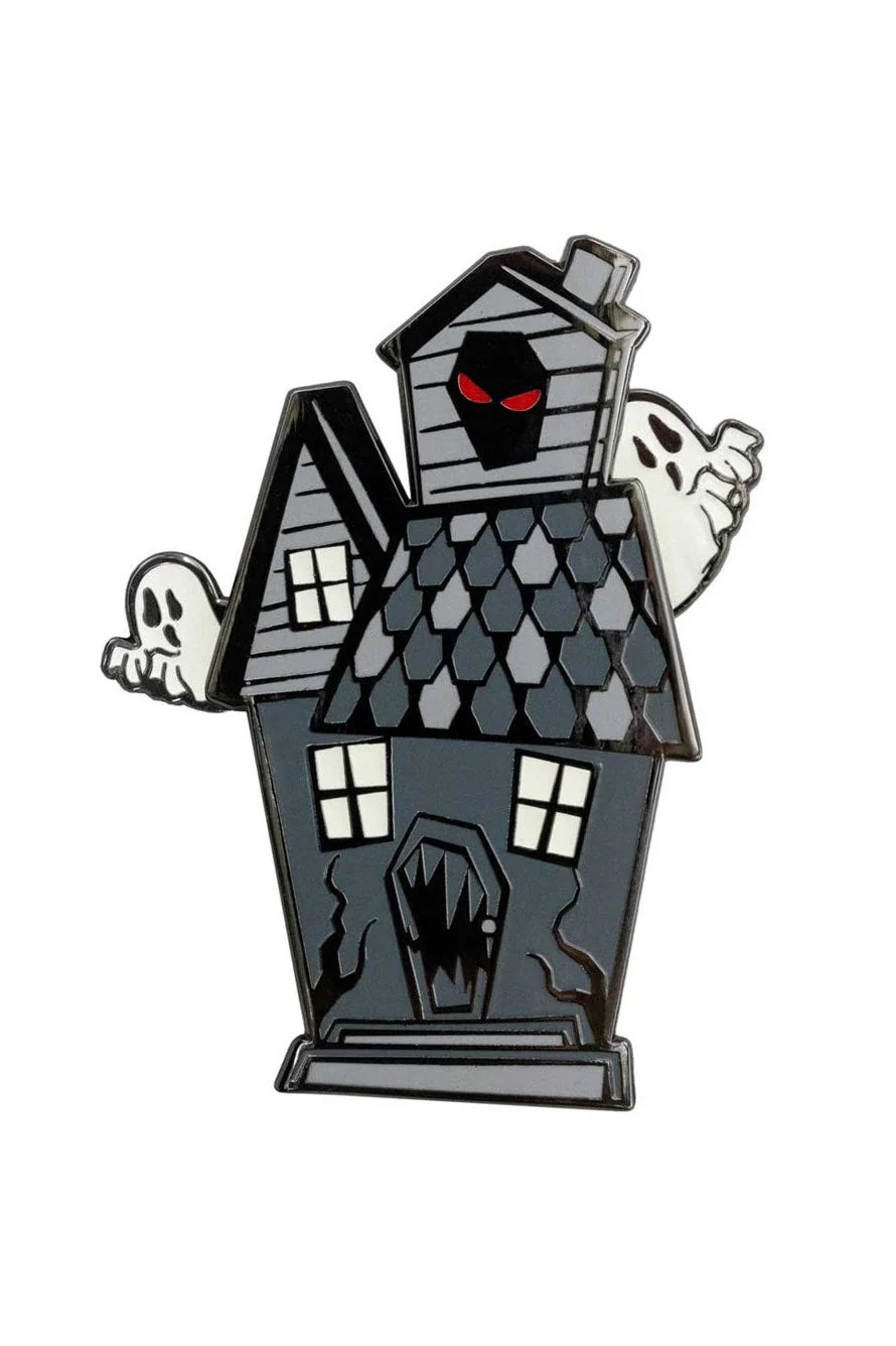Haunted House Moving Enamel Pin