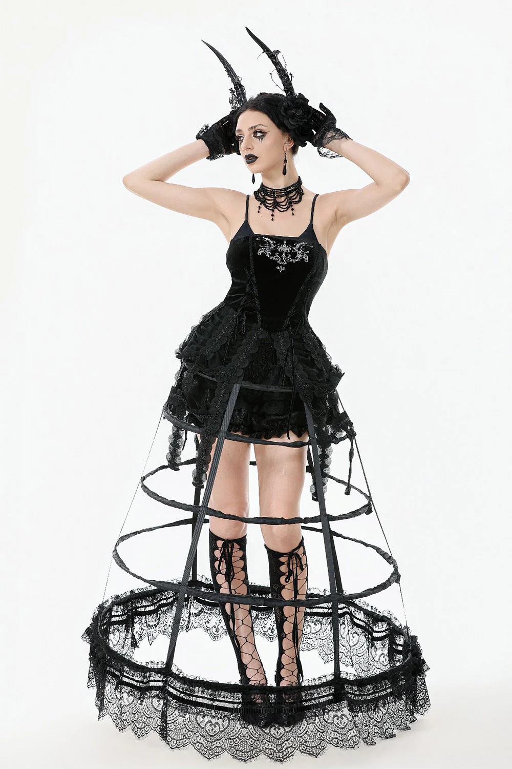 Haunted Manor Caged Hoop Skirt