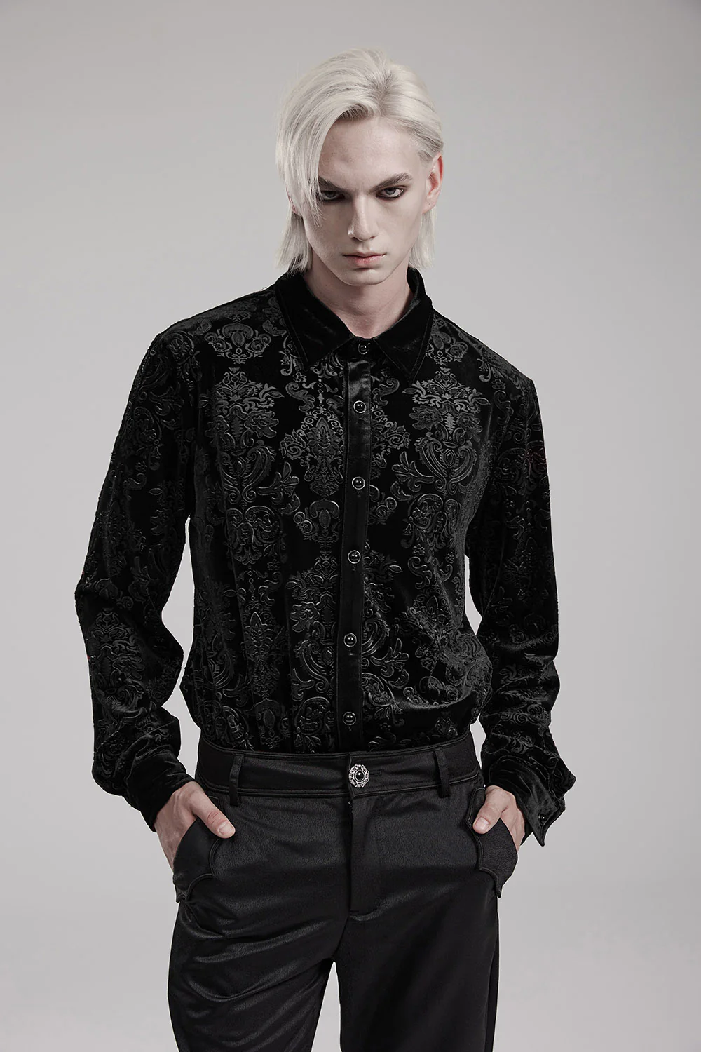 Haunted Mansion Button Down Shirt [Black]