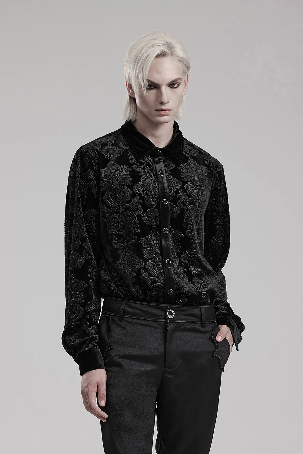 Haunted Mansion Button Down Shirt [Black] - Image 3