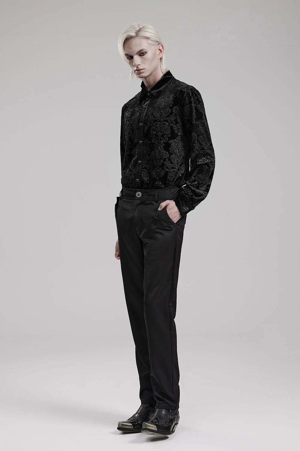 Haunted Mansion Button Down Shirt [Black] - Image 5