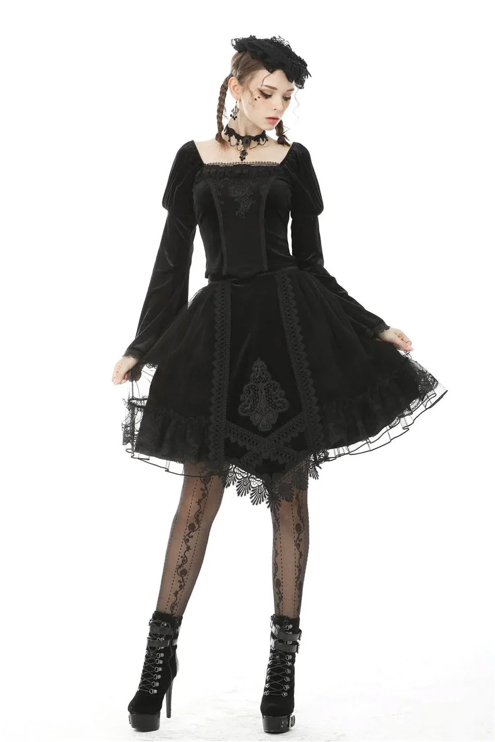 Haunted Vintage Velvet Skirt - Image 2