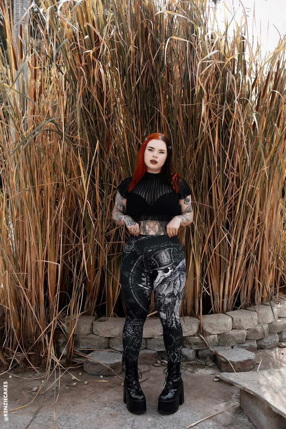 Heavy Metal Plague Doctor Leggings - Image 3