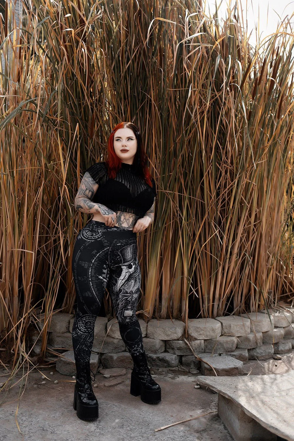Heavy Metal Plague Doctor Leggings - Image 5
