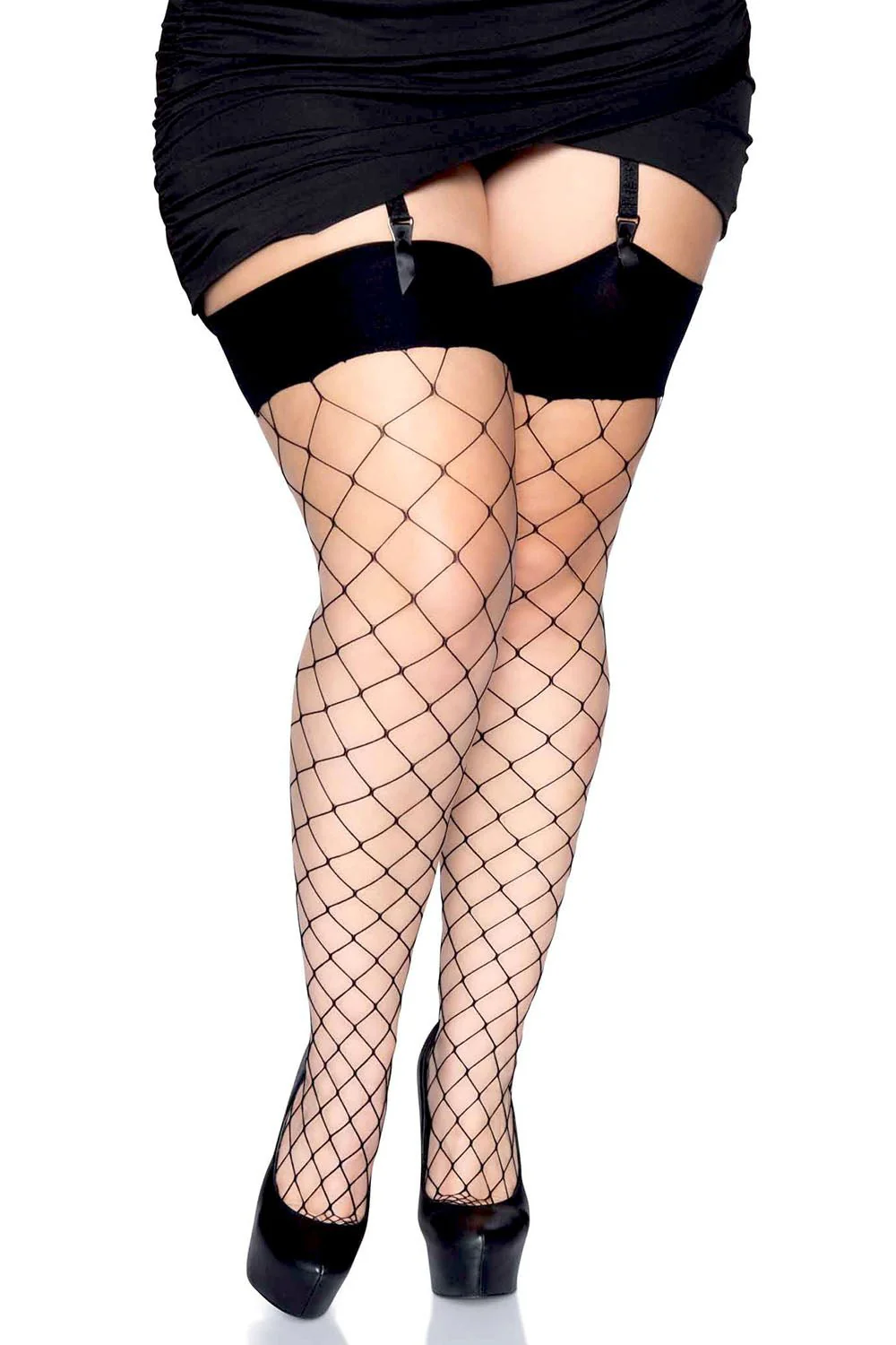 Hell Cat Fishnet Thigh Highs [PLUS SIZE] - Image 3