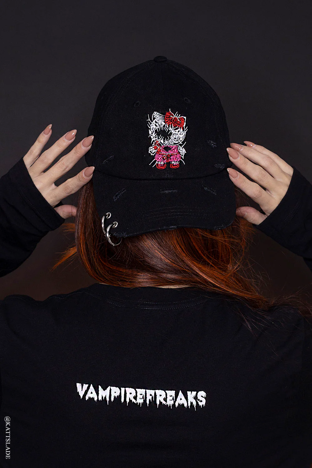 Hell Kitty Pierced Baseball Cap - Image 5