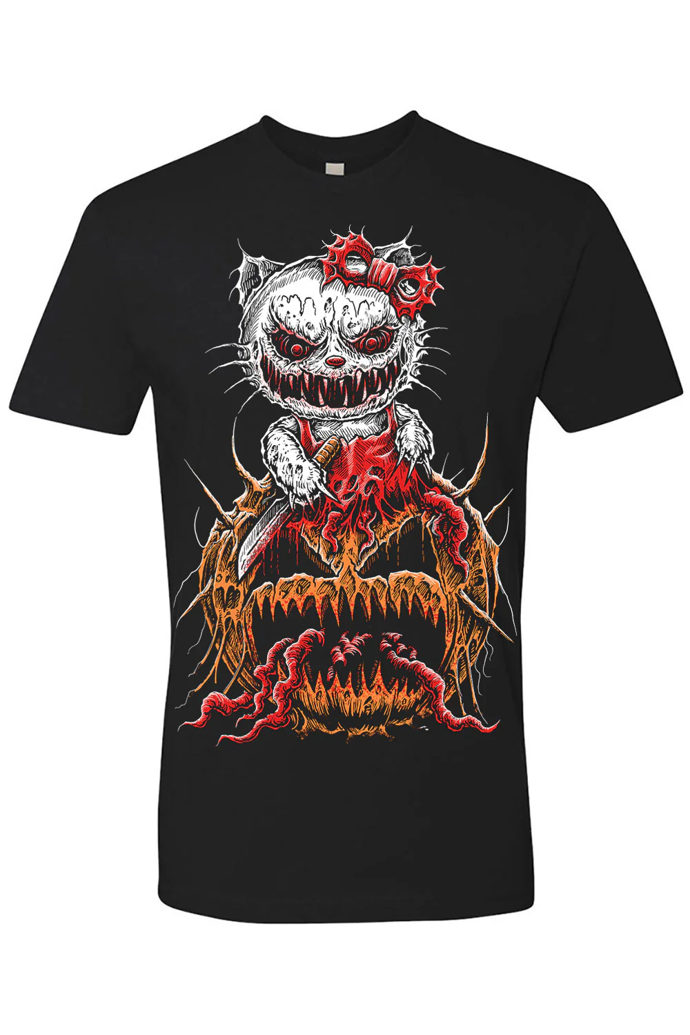 Hell-O-Ween Kitty T-shirt - Image 4