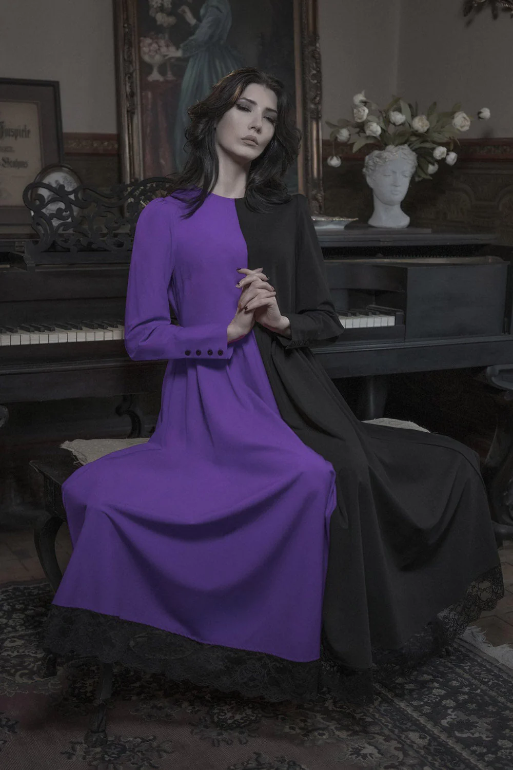 Hexen Dress [PURPLE/BLACK] - Image 2