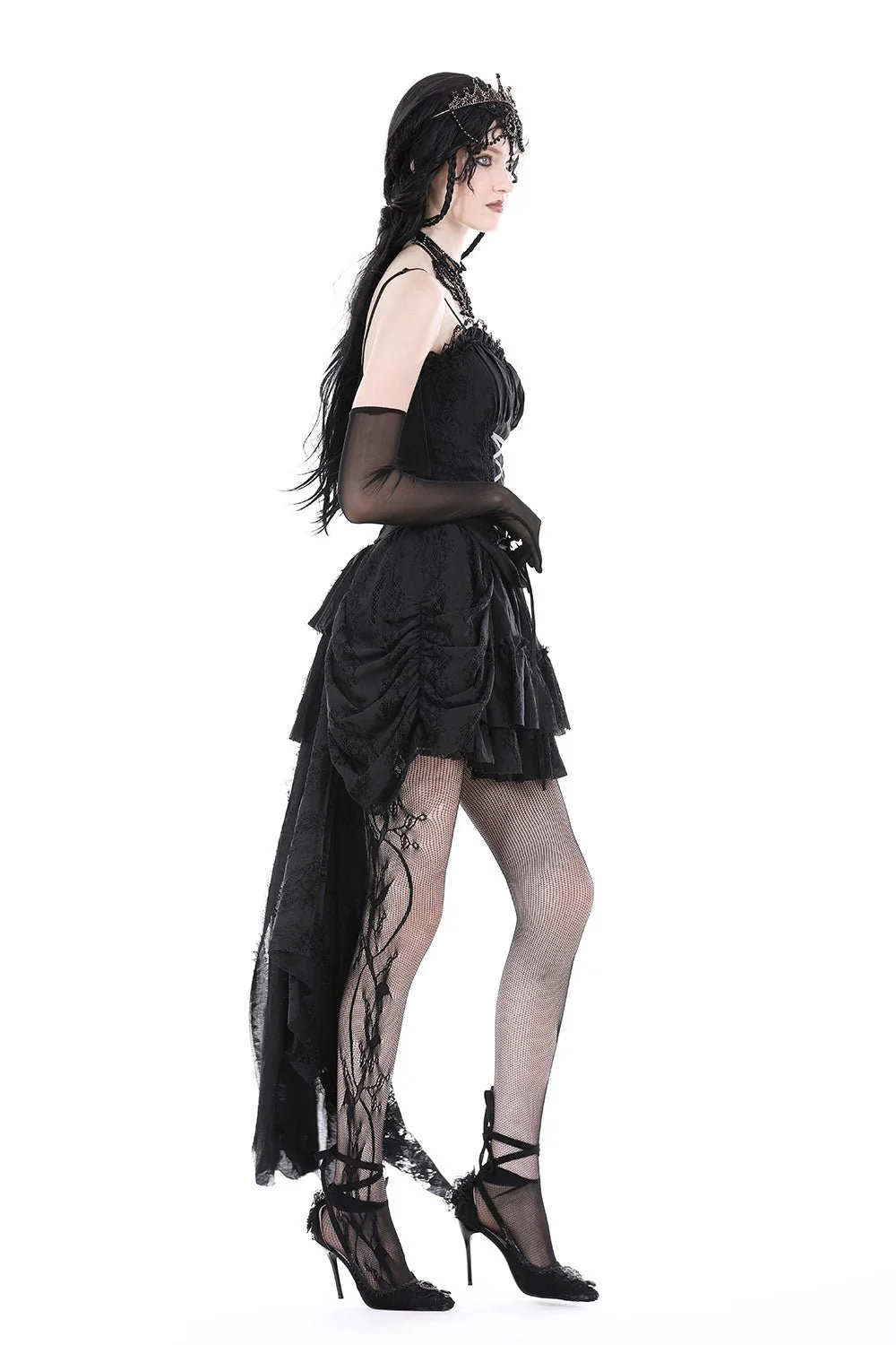High Priestess High Low Skirt with Back Train - Image 3