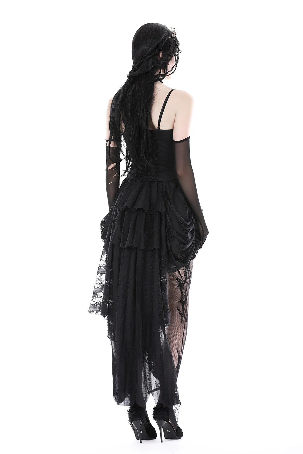 High Priestess High Low Skirt with Back Train - Image 4