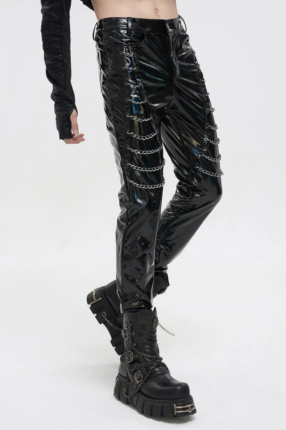 Holographic Hell Leather Pants - Image 3
