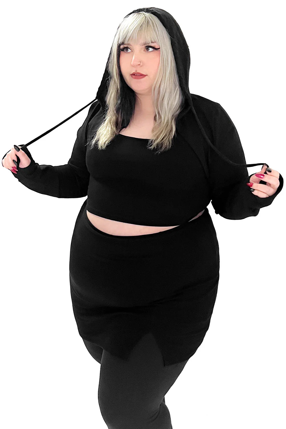 Hooded Bolero With Thumb Holes - Image 3