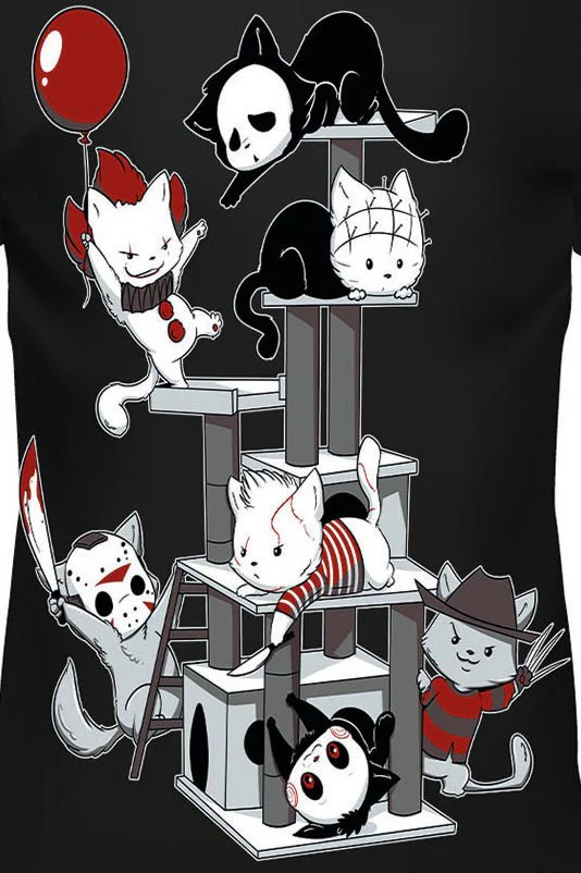 Horror Cats Ladies Tee - Image 2