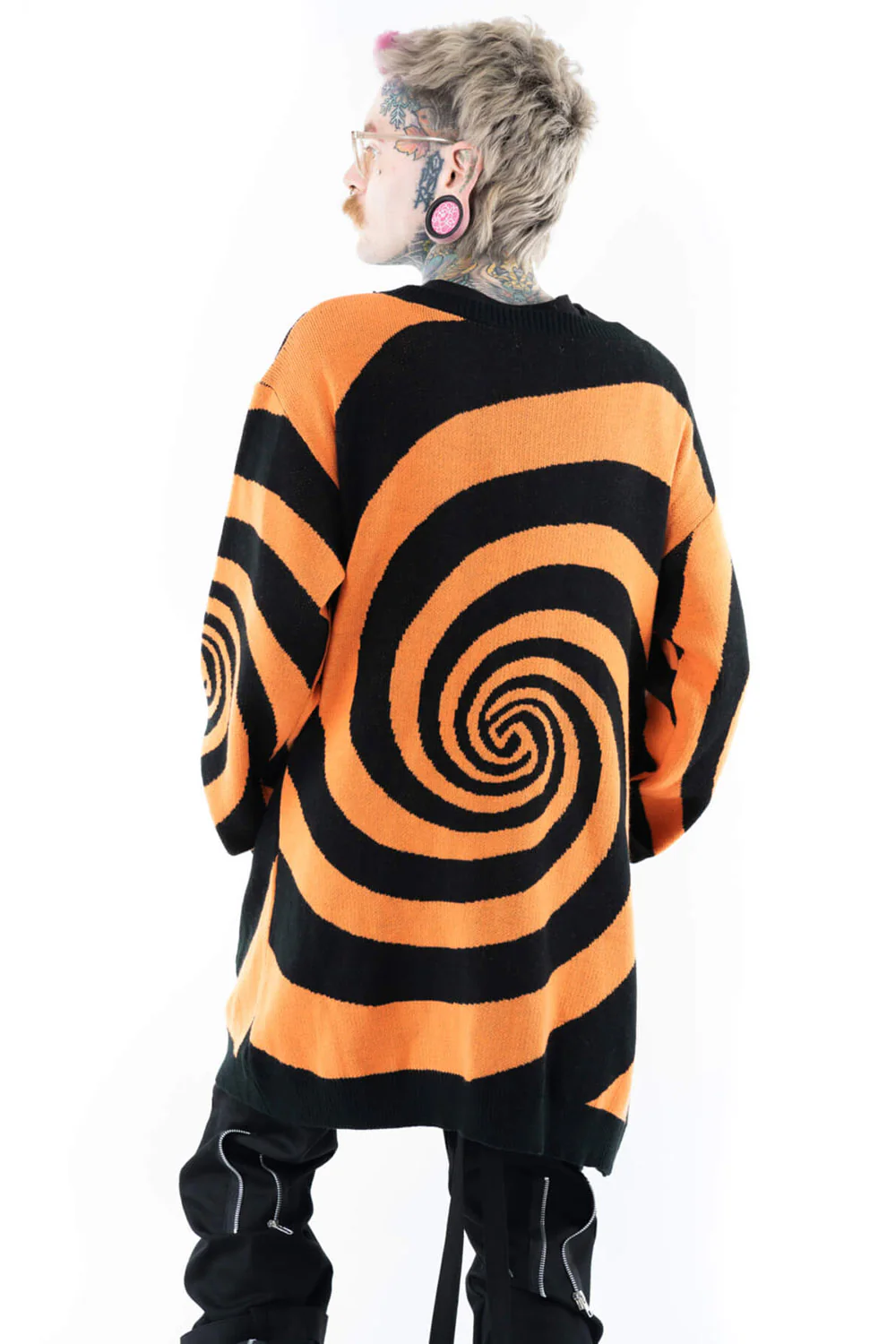 Hypno Cardigan [Black/Orange] - Image 6