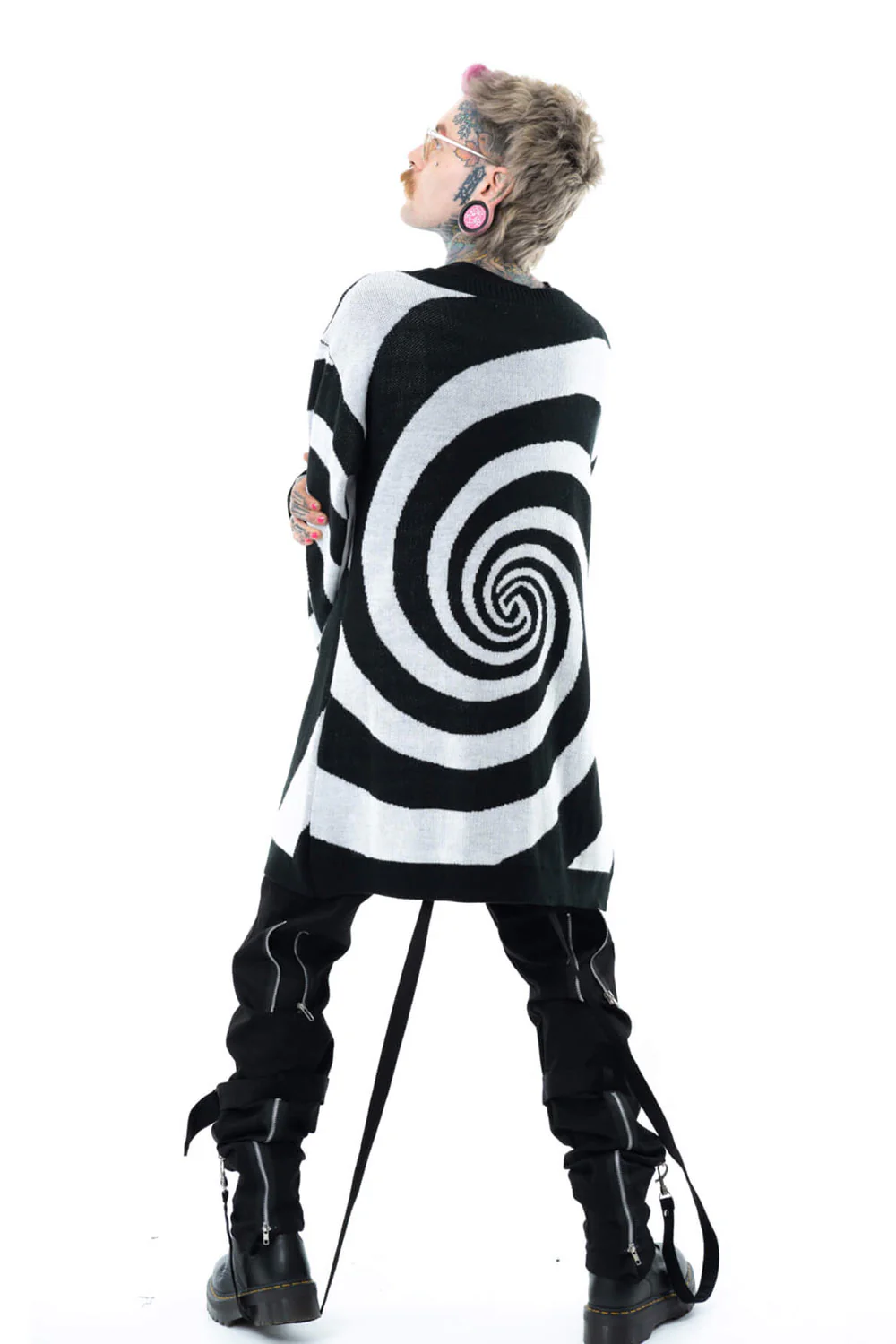 Hypno Cardigan [Black/White] - Image 2