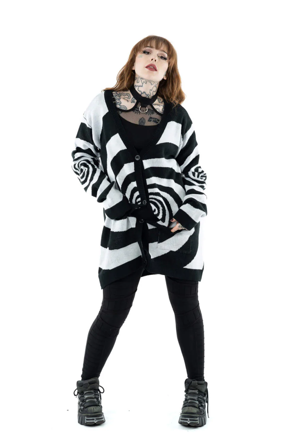 Hypno Cardigan [Black/White] - Image 3