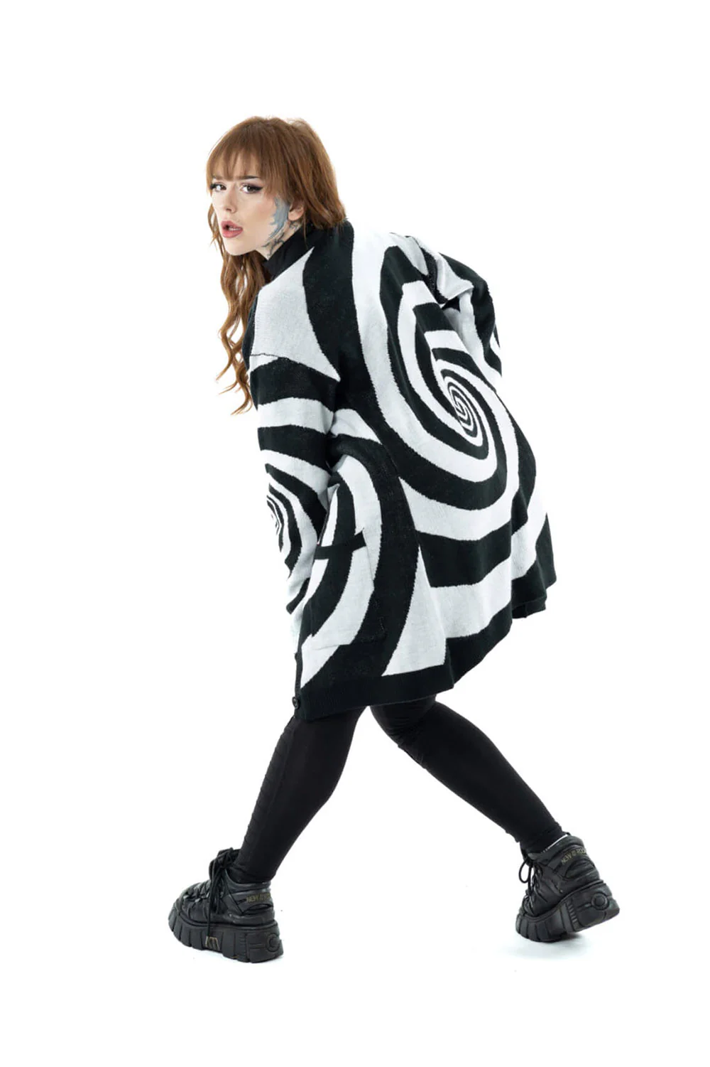 Hypno Cardigan [Black/White] - Image 9