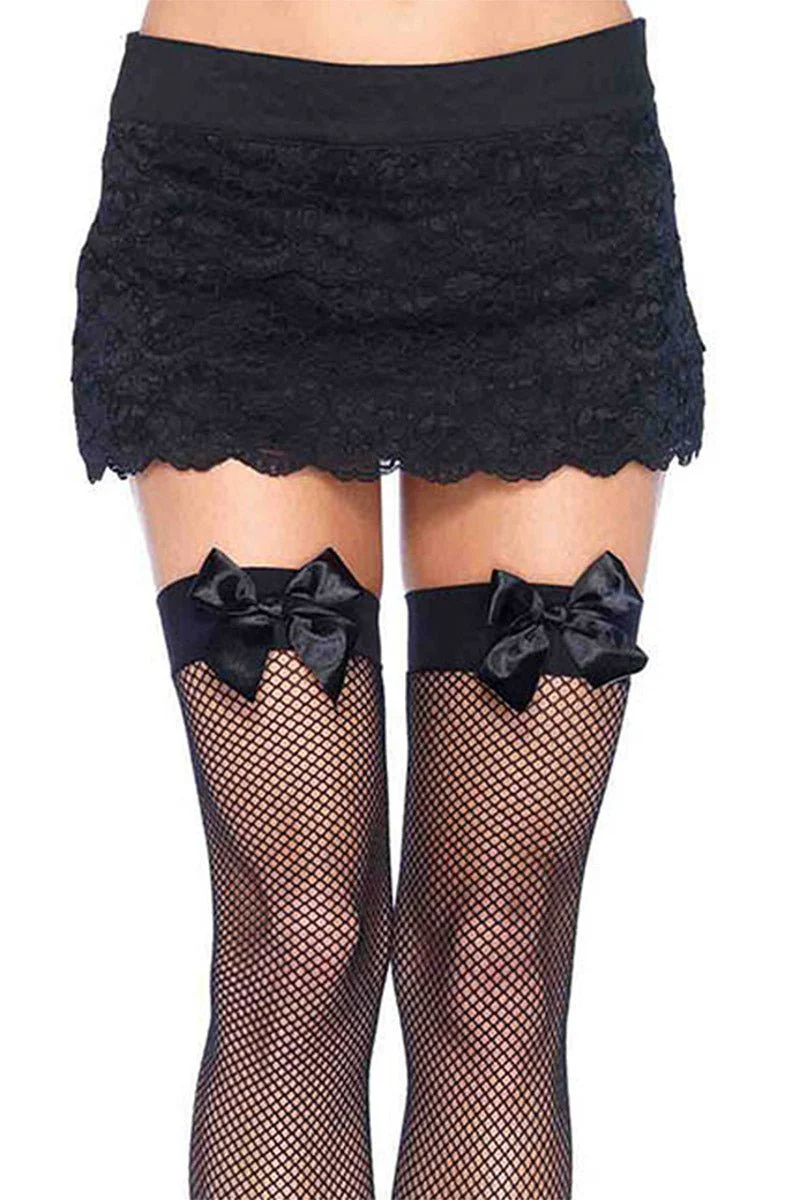 I'm Your Goth Gift Fishnet Thigh Highs [BLACK] - Image 2