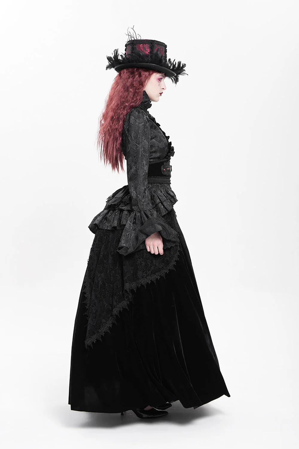 In Memoriam High Collar Ruffle Top - Image 6