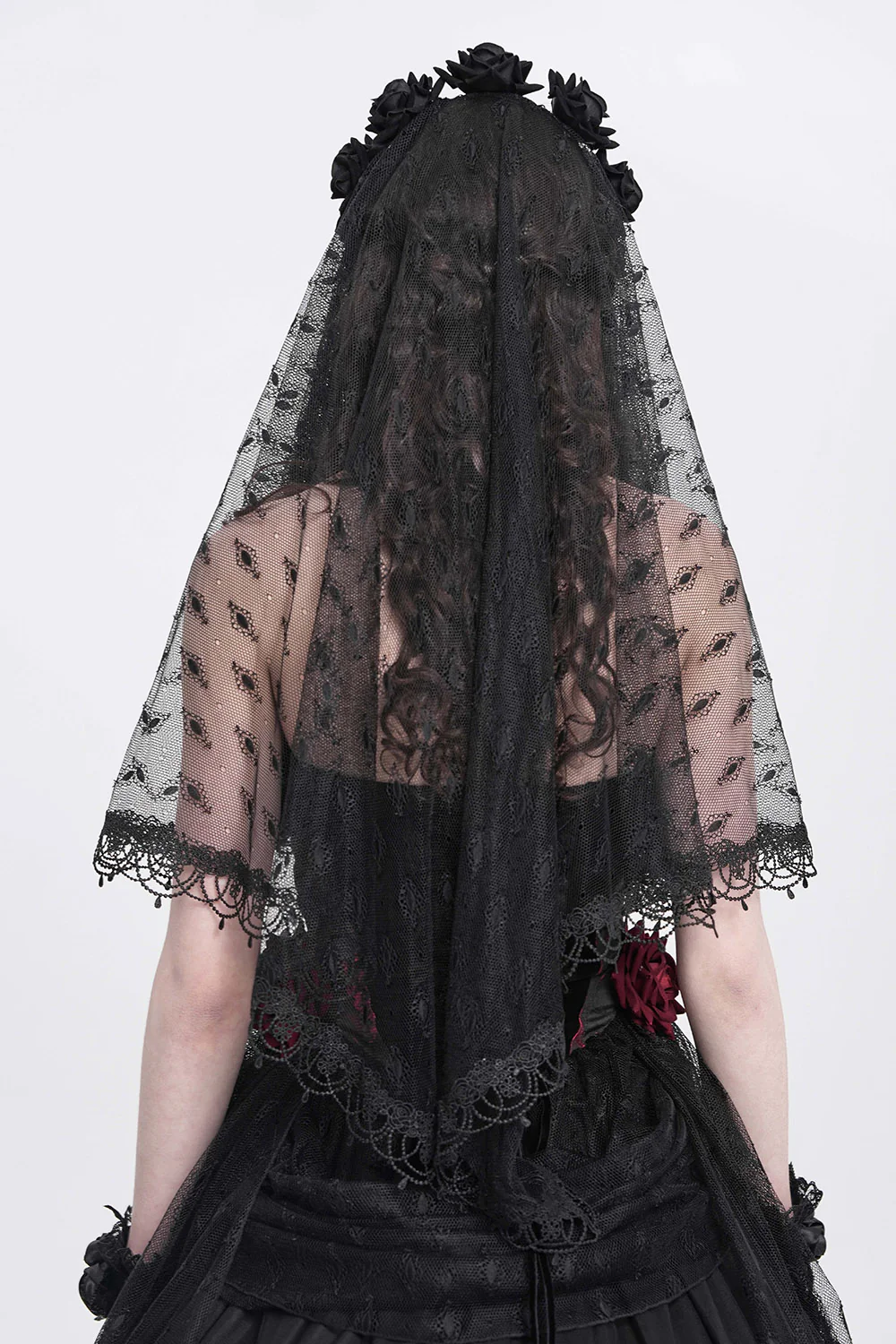 In Mourning Gothic Rosary Veil - Image 5