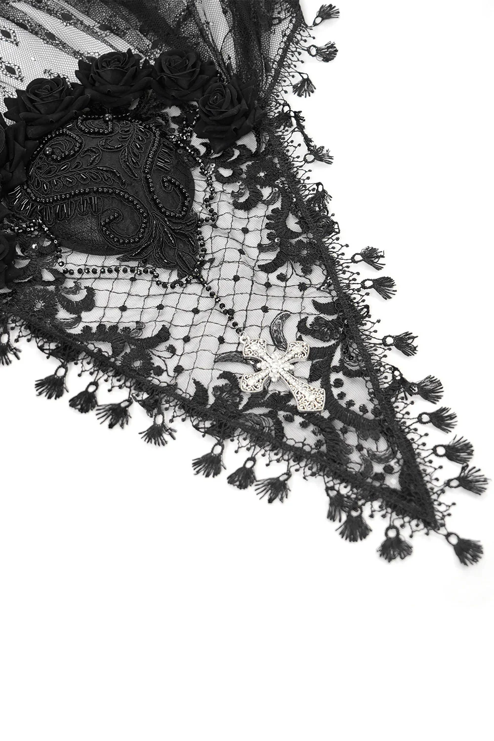 In Mourning Gothic Rosary Veil - Image 9