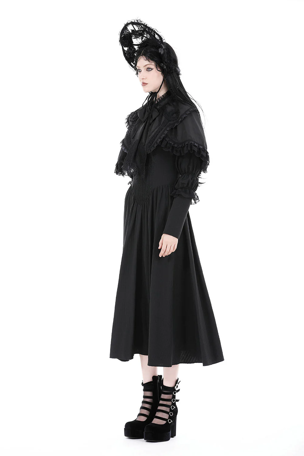 In Mourning Vintage Goth Cape - Image 5