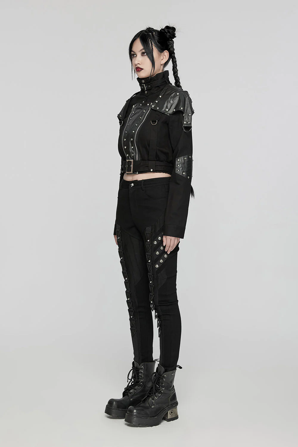 Industrial Punk Metal Hardware Pants - Image 6