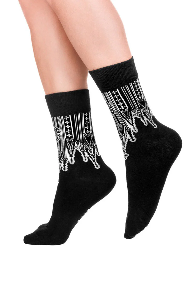 Inverted Cathedral Jacquard Socks - Image 3
