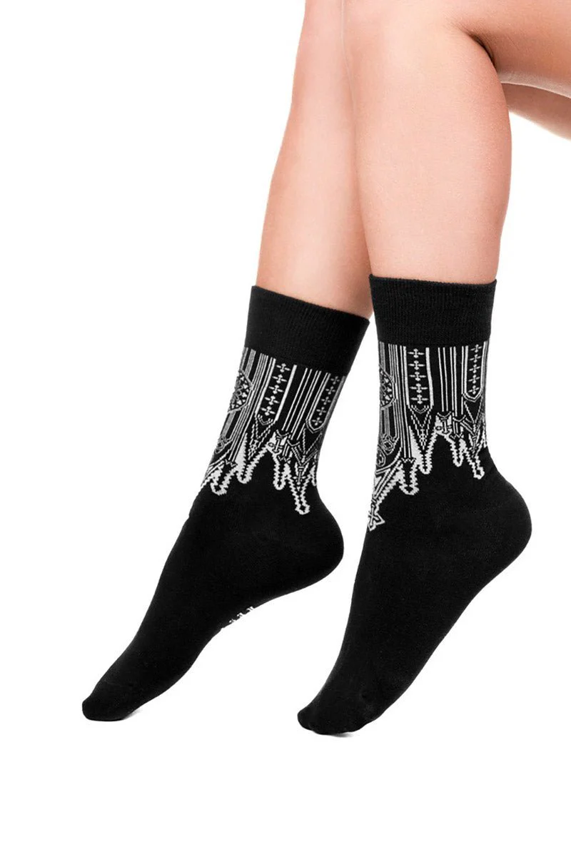 Inverted Cathedral Jacquard Socks - Image 5