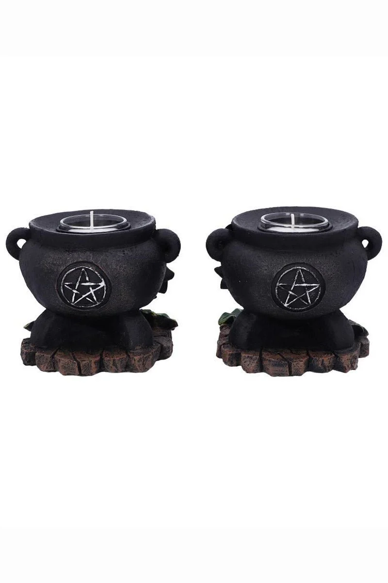 Ivy Cauldron Witches Candle Holders - Image 4