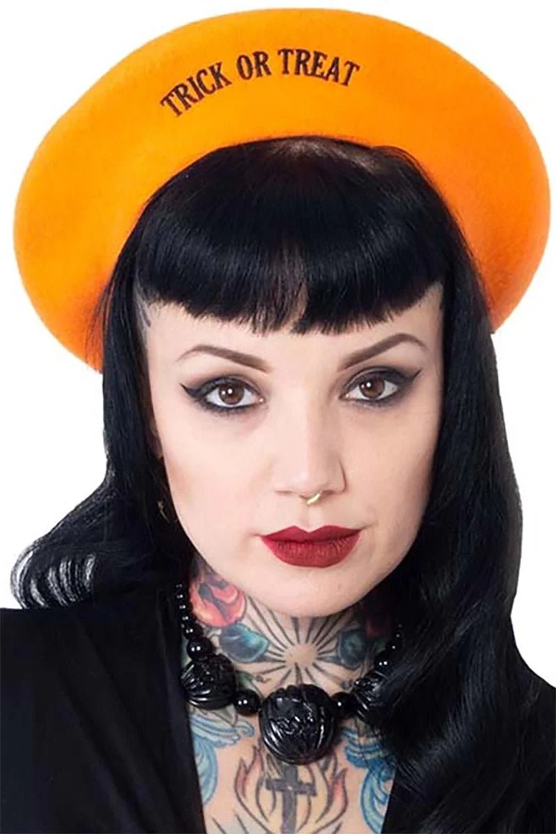 Jack O Lantern Pumpkin Necklace [Black] - Image 2