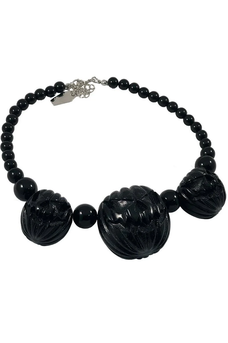 Jack O Lantern Pumpkin Necklace [Black] - Image 3