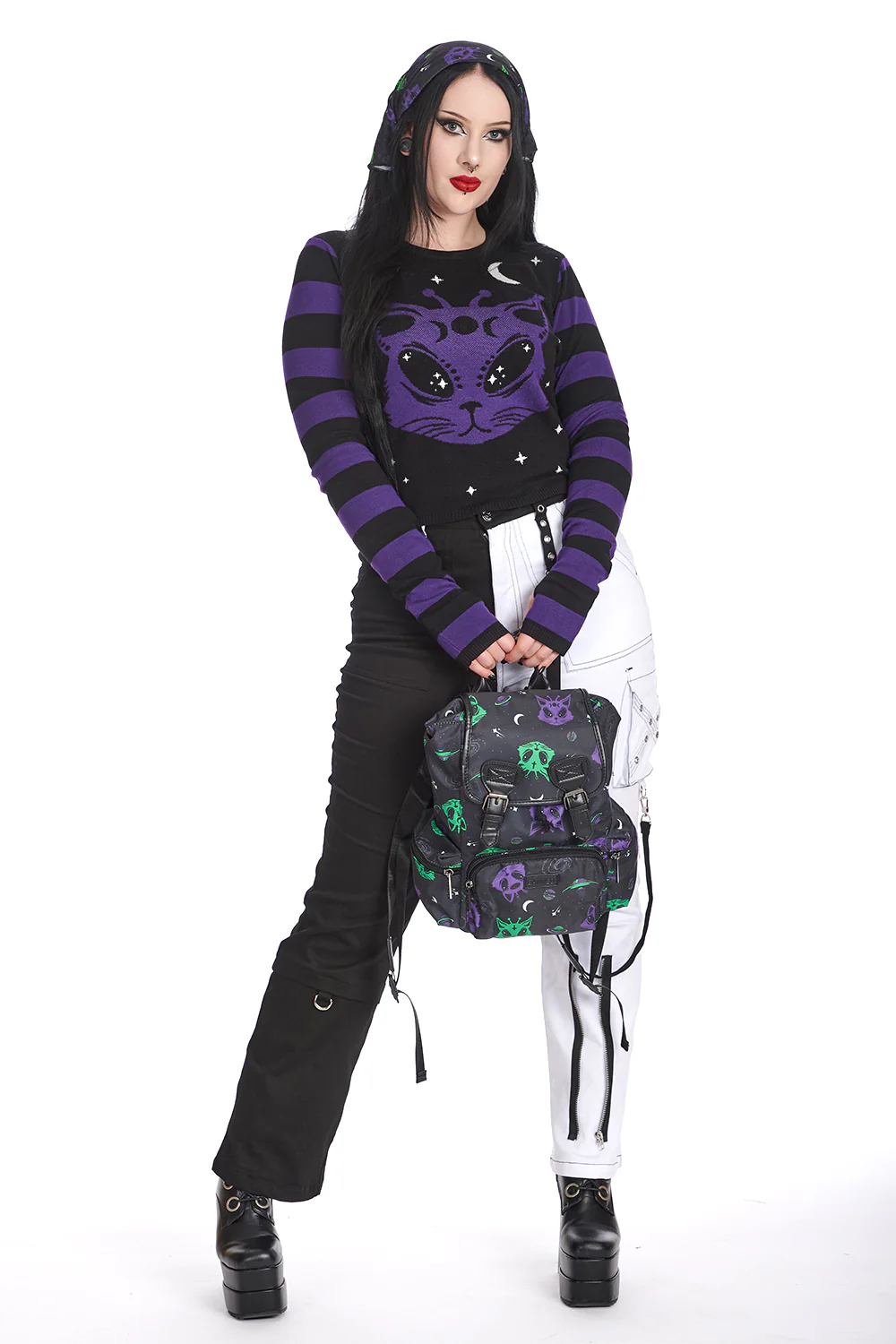 Kawaii Sci-Fi Space Cat Backpack - Image 2