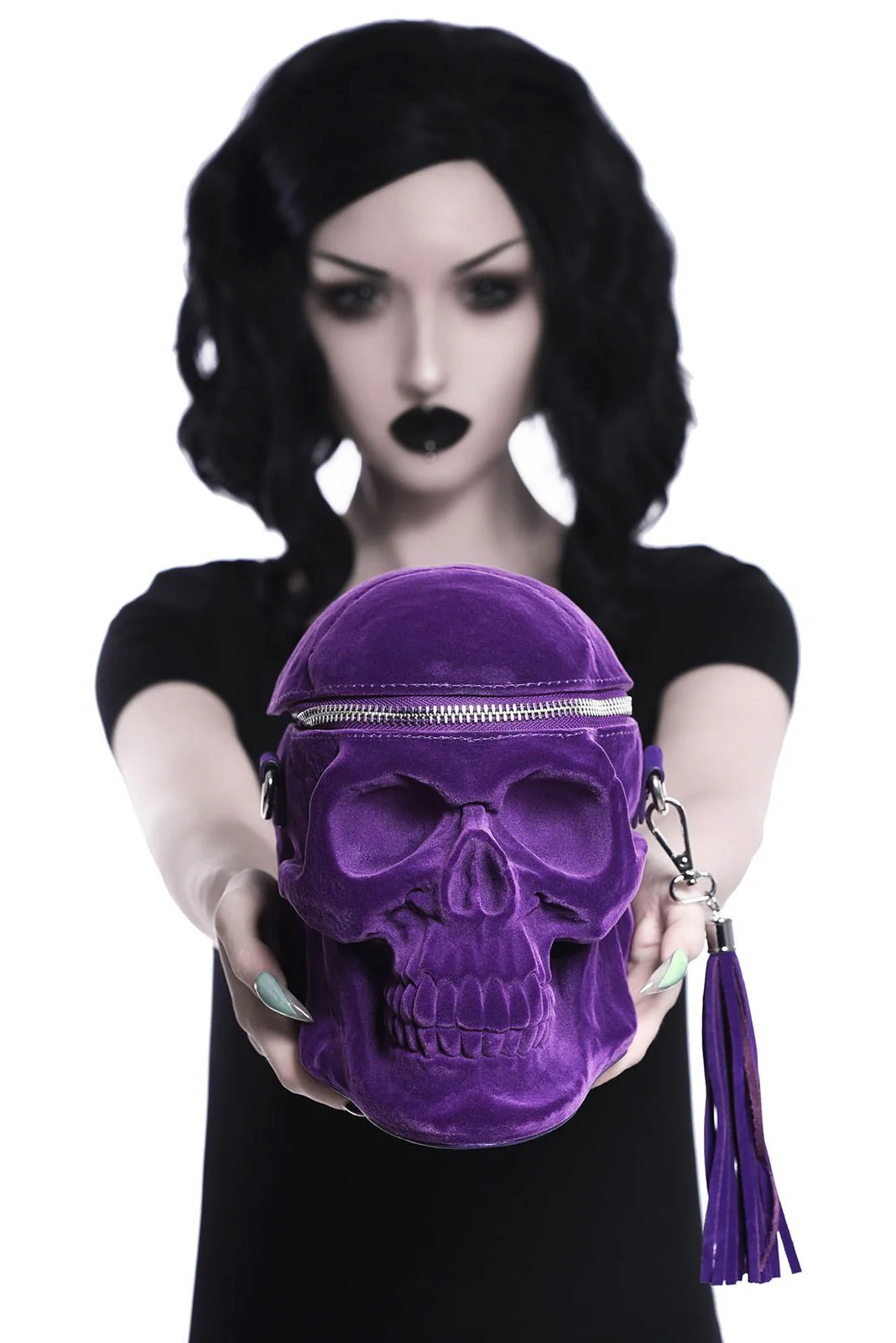 Grave Digger Skull Handbag [Plum Purple] - Image 2