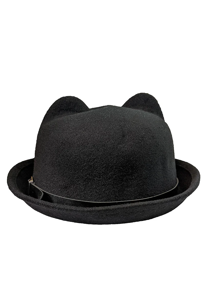 Kitty Ear Bowler Hat