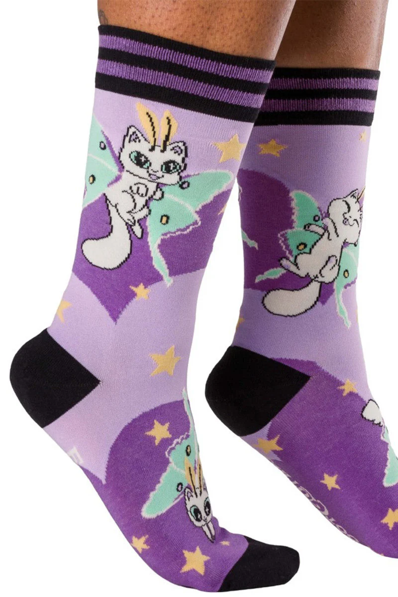 Kitty Moths Crew Socks - Image 4