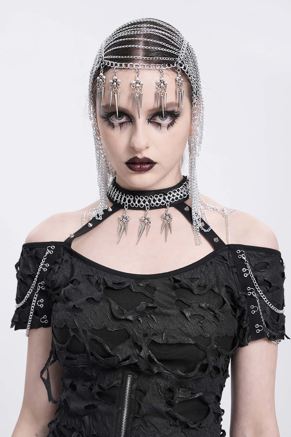 Knightcore Chainmail Headdress Harness - Image 2
