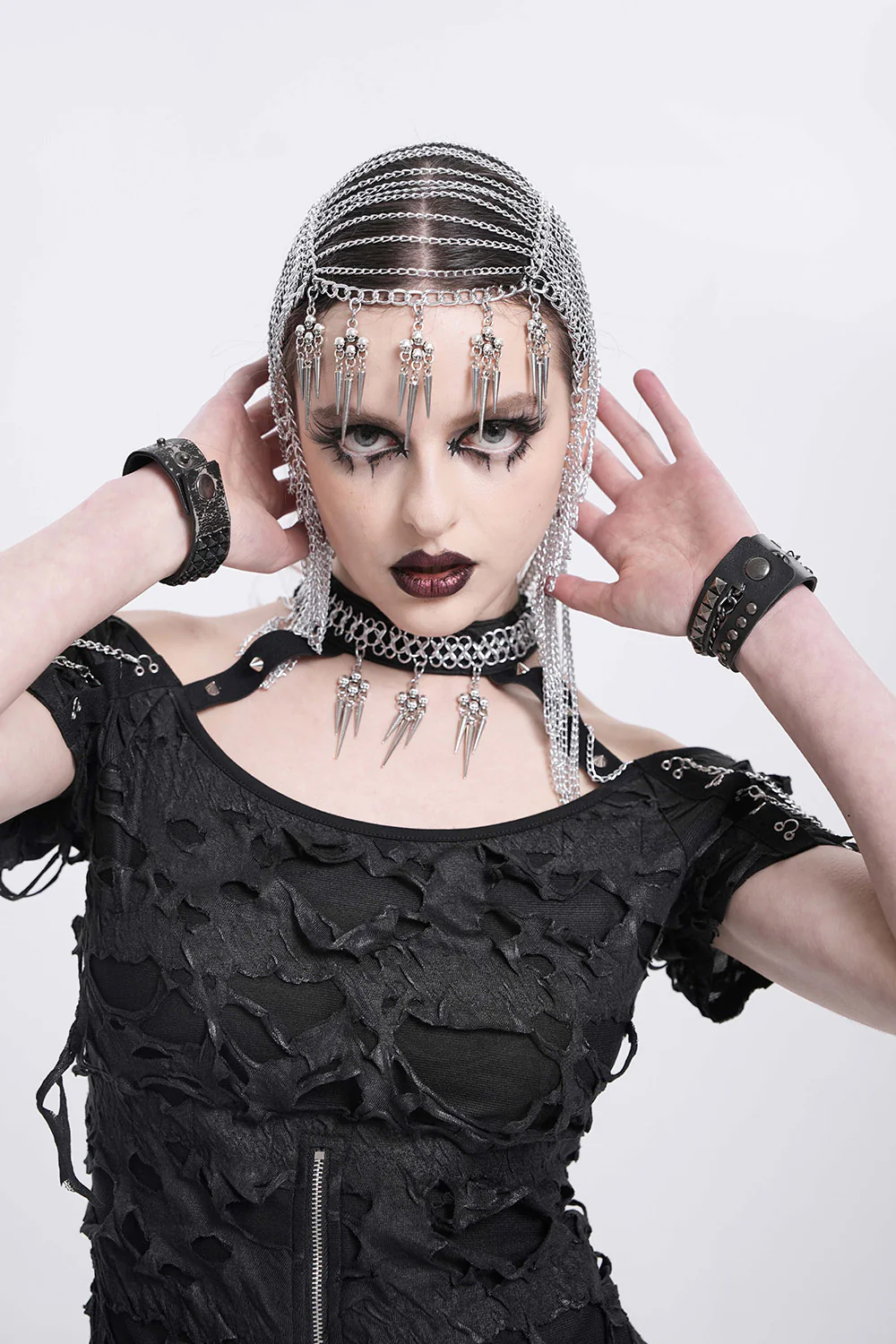 Knightcore Chainmail Headdress Harness - Image 8