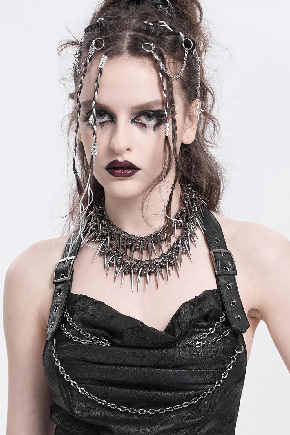 Knightcore Spiked Layered Necklace - Image 3