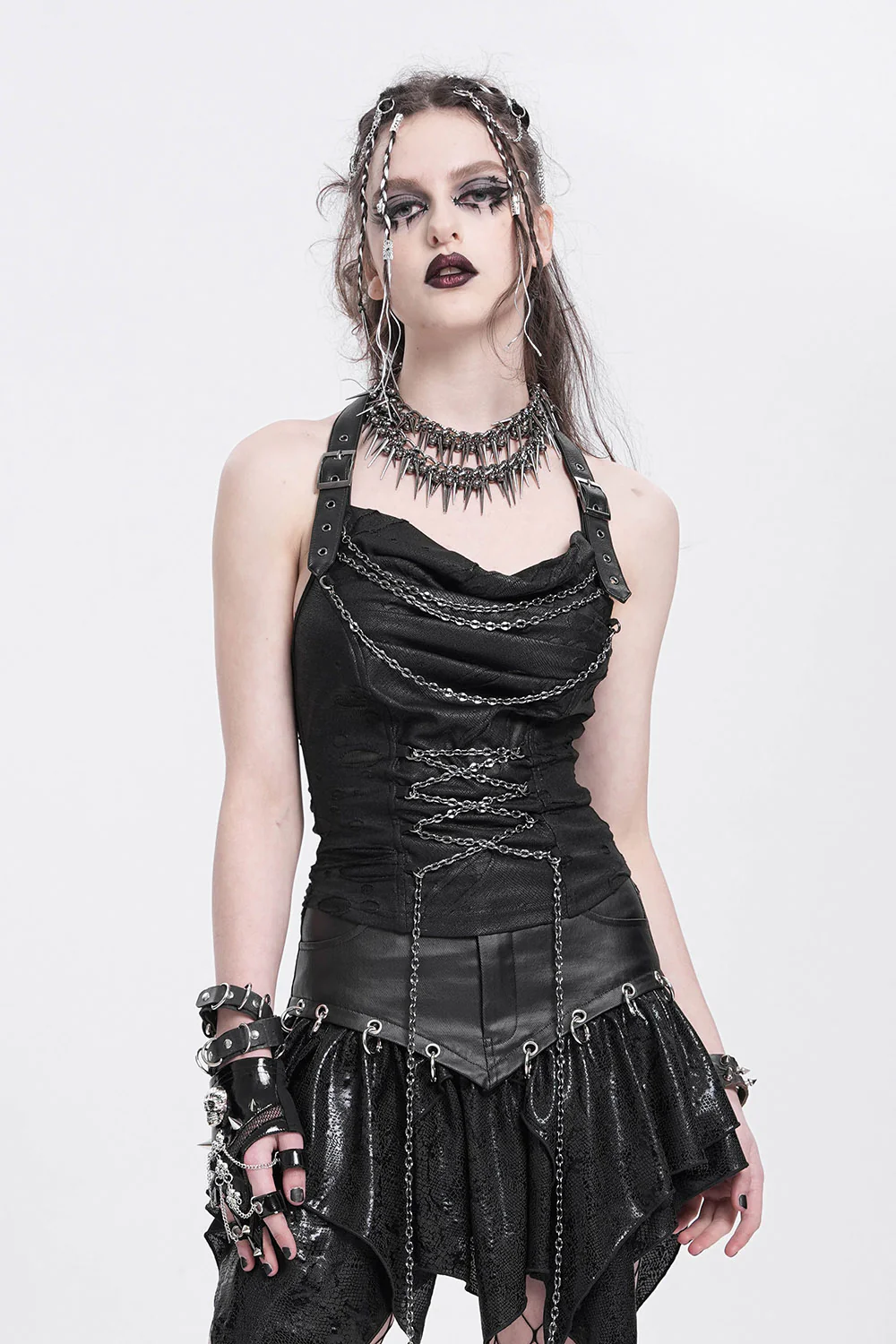 Knightcore Spiked Layered Necklace - Image 9