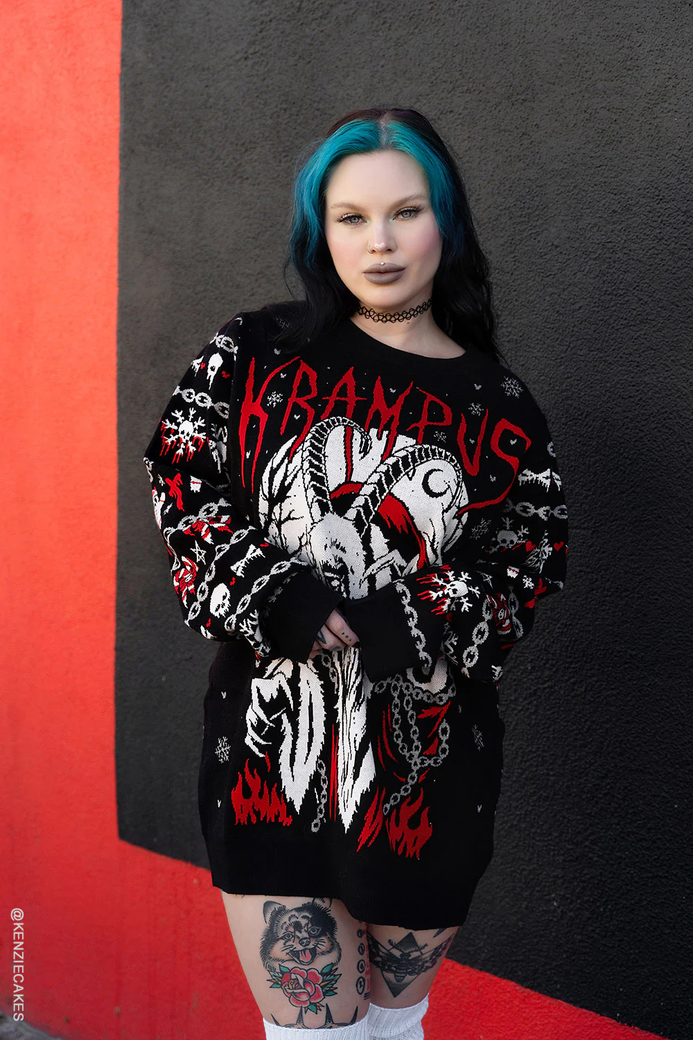 Krampus Knit Christmas Sweater - Image 14