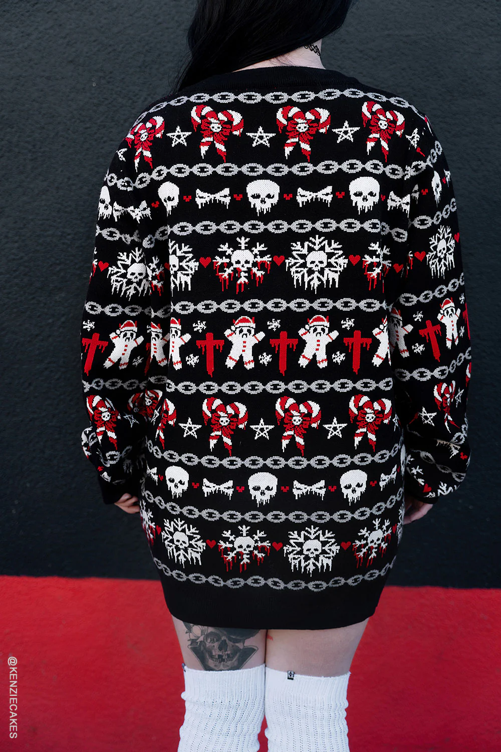 Krampus Knit Christmas Sweater - Image 4