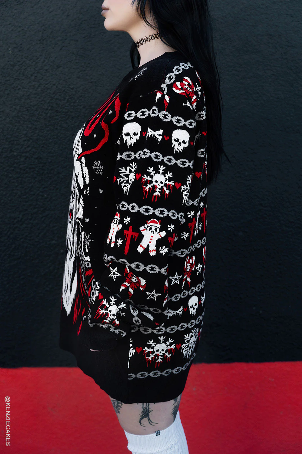 Krampus Knit Christmas Sweater - Image 5